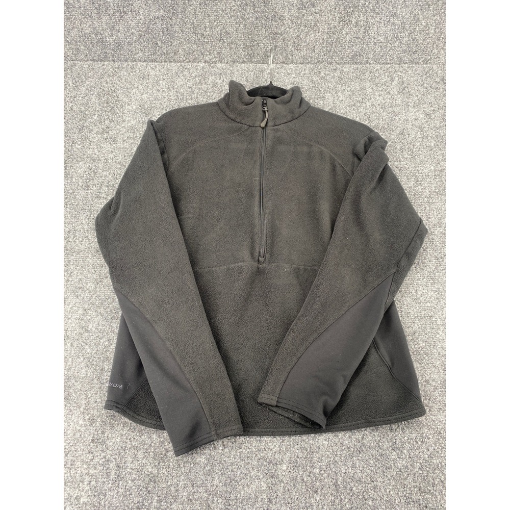 Columbia Titanium Fleece Pullover 1/4 Zip Women M Black Hiking Hybrid Jacket